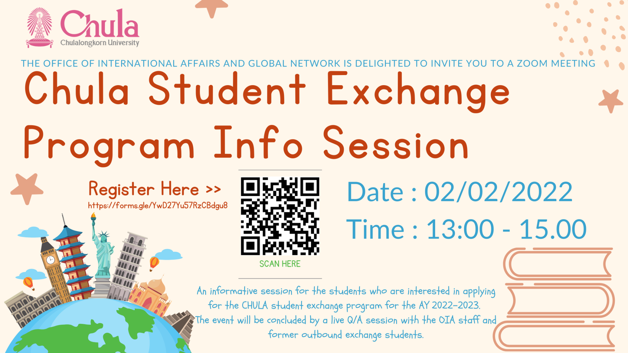 Chula Student Exchange Program Info Session 2022 ( University level MoU